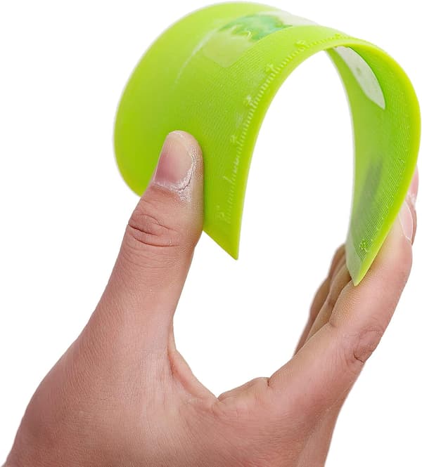Degsskrapa Skålsskrapa Flexibel Okrossbar Plastskrapa med Skala green