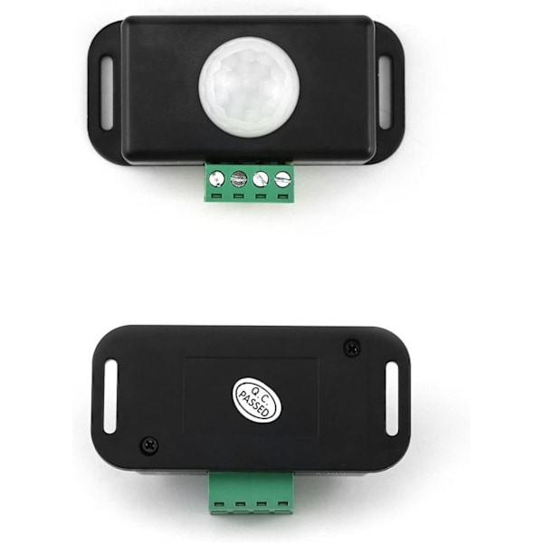 Kroppsinfrad Rörelsevakt, 12V/24V PIR Rörelsesensor Brytare för LED Ljusremsa Automatisk, 2 Pack