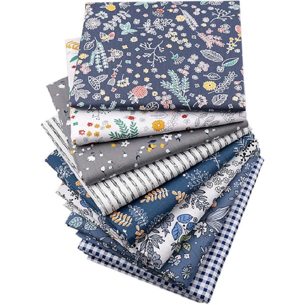 Förpackning med 8 lapptäckspaket Tygpaket Lapptäcksquiltning för DIY-sömnadsmönster Hantverk (50 x 50 cm 03)