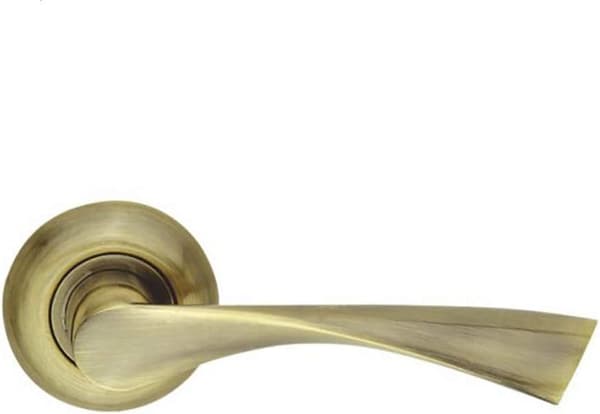 Satin Chrome Interiör Dörrhandtag Spak på Rosett Duo Polerad Interiör Dörrbeslag Borstad Kurvad
