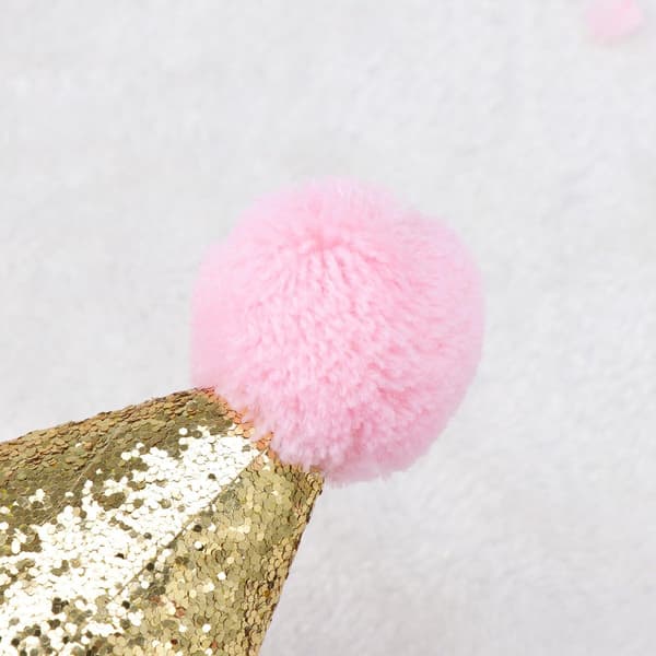 Bursdagshatt for barn, hodeplagg, 2-årsbursdagsfestutstyr (rosa)
