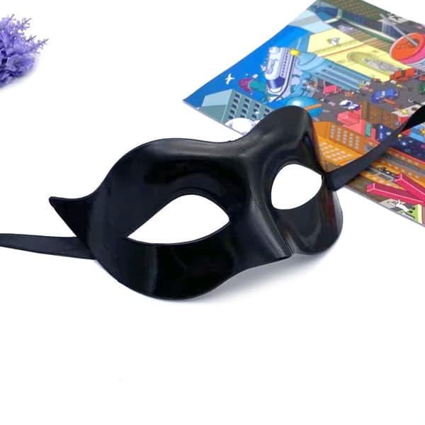 Maskerade Kostumemaske Sort til Mænd Kvinder Fest Bal Halloween Maske