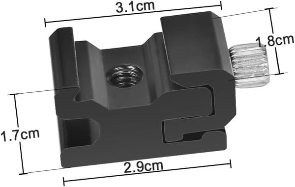 Blitsadapter i aluminiumslegering Universal 1/4 skrue blitsfeste 6 deler