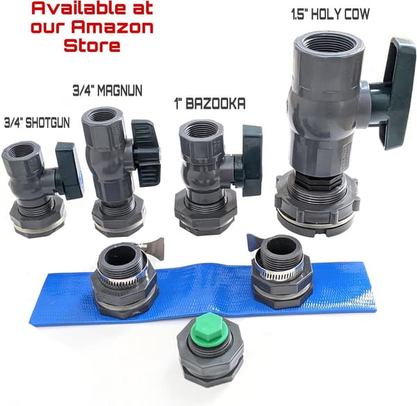 3/4\" Bulkhead-koppling med trädgårdsslangadapterkit för regntunnor, akvarier, vattentankar