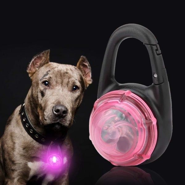 LED-sällskapshund Lysande nattvandringsljus Säkerhetshänge Hundhalsband Glödande krage (rosa) pink