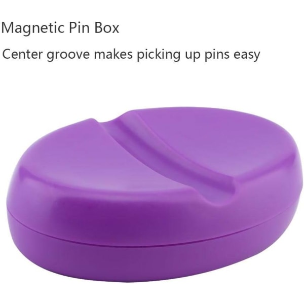 Multifunktionell magnetisk nålkudde Nål Syverktyg Nål Ingen förvaringslåda Gör-det-själv-lädertillbehör (lila) Purple