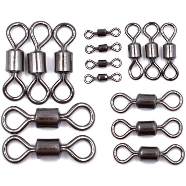 100 st Fiske Rullande Swivel Fiske krok till Linje Anslutning i Sötvatten eller Saltvatten（storlek：2#） size：2