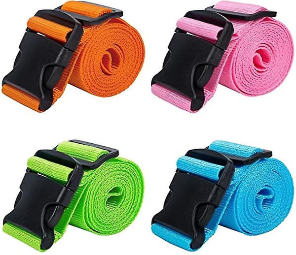 4-pack 74\" x 2\" Resväskor Bälte Resväska Bredd Justerbar Packning Bälte Resa Tillbehör
