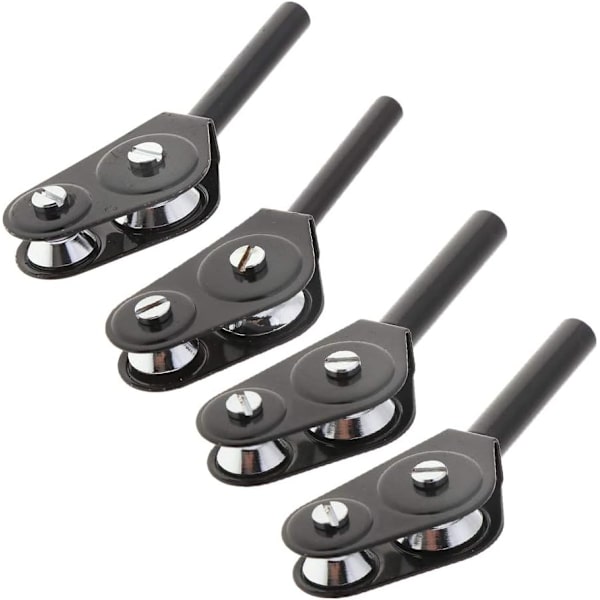 Dubbel rullstångsfäste fiskespö toppspö räls fiskeutrustning tillbehör (4mm) 4mm