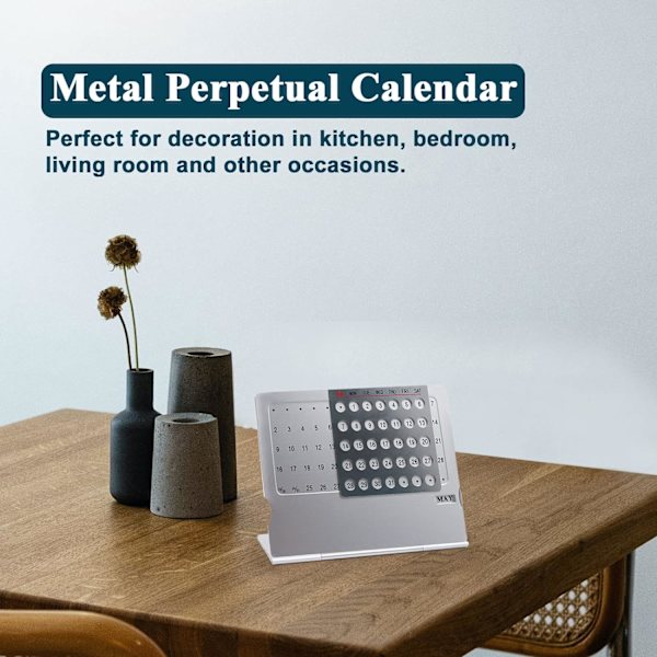 2-pack Mini Skrivbordskalender, Justerbar Liten Stående Månadskalender för Hemmakontor