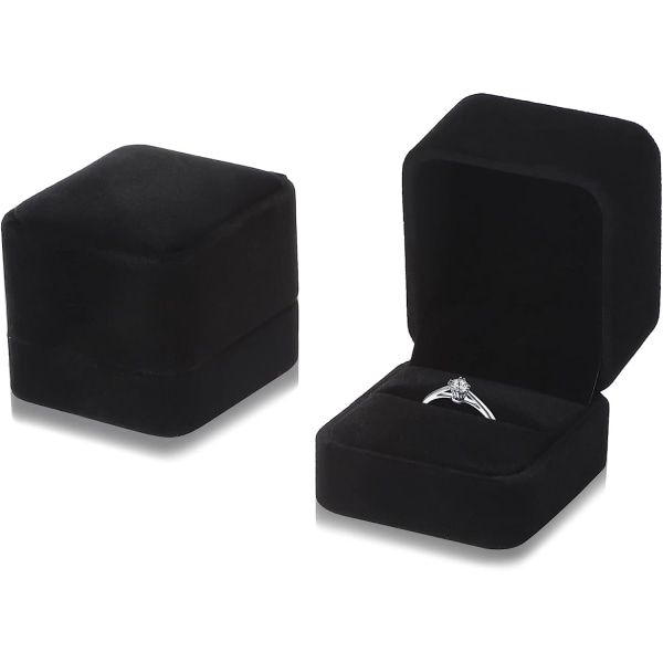 2 st smyckeskrin i sammet, låda med ringar, låda med örhängen, förvaringslåda för bröllop, förlovning och alla hjärtans dag