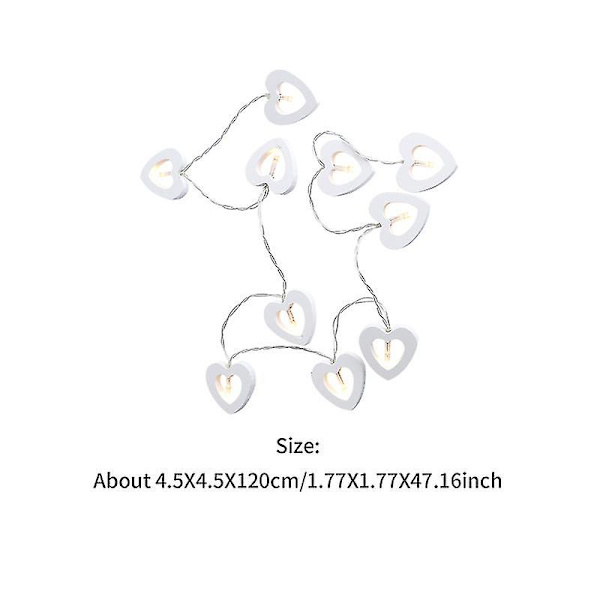 1 st Love Heart Modeling Lamp String Romantisk String Light Dekorativt Ljus