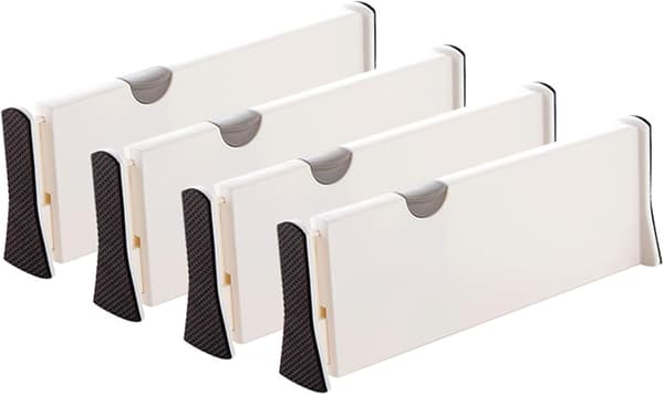 Lådarrangör Låda Retraktil Avdelare Garderob Nivåer - 4 Pack