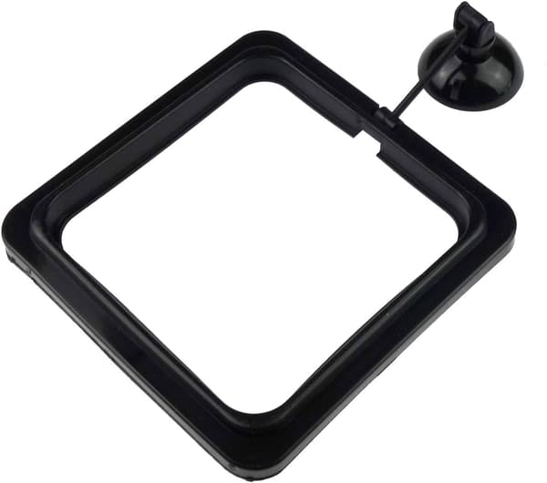 5 STK Akvariefisk Fodringsring Flydende Foderautomat, Firkantet Form, Sort
