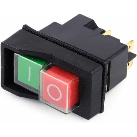 250V IP55 KJD17 KLD28 4-pin start/stopp av/på-bryter Volt 2BTN egnet for verkstedmaskiner (levert av Amazon)