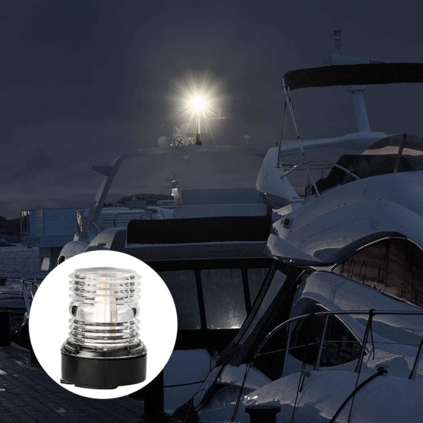 Båtar Navigationsljus Led Båtankare 360 Grader Allt Runt Runt Marint Ljus för Yachter Segelbåtar Vit