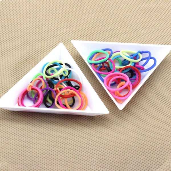 DIY Plast Diamantpärlor Sorteringsbricka (Vit, Triangel) 10 stycken color 2