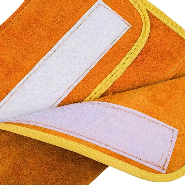 Långt skoskydd i nötläder 1 par svetsdamasker i läder Flamskyddade överskor