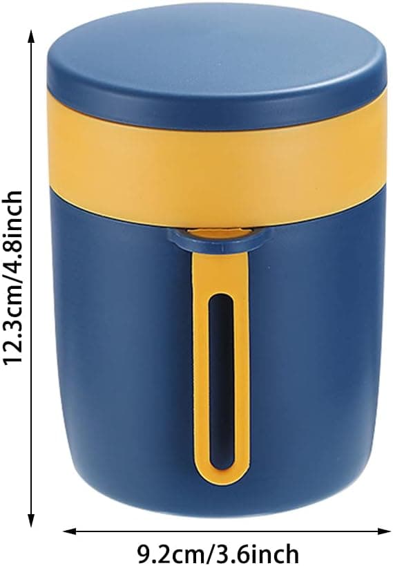 Vakuumisoleret madflaske med termisk rustfrit stål og foldeske (blå, størrelse: 450 ml) blue 450ml