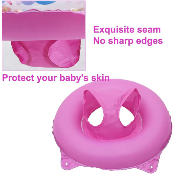 Uppblåsbar spädbarnssimring för småbarn 2-48 månader poollivboj (rosa) Pink