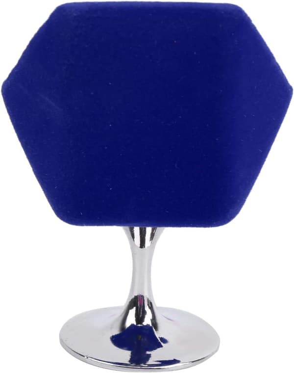Dockhus 1:12 Simulering Miniatyr Möbler Swivel Flockning Fåtölj (Blå) blue