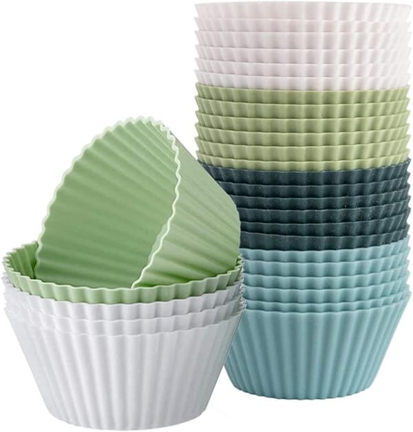 Silikone Cupcakeforme Genanvendelige Køkken Bageforme Non-stick Muffinforme Sæt