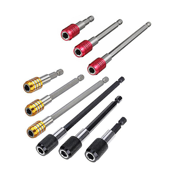 1/4\" Hex Shank Magnetisk Borrhållare Förlängning för Elektriska Borrmaskiner (Röd) 3 st Red
