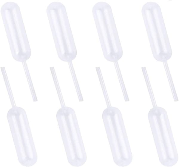 4 ml plastklemmerør, engangs væskedrypper, syltetøystrå, pakke med 100