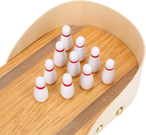 Bord Mini Bowling Spillsett Tredekorasjon Barnas Leketøy Spill