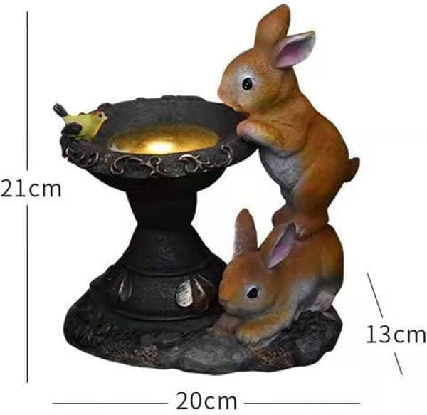 Haverabbit Have Sommerfugle Dekorative Solcellelamper til Udendørs Altan Have
