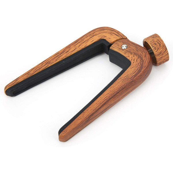 Gitarrstämnings capo FC-09 galvaniserad och oxiderad capo (mörkt trämönster) color 1