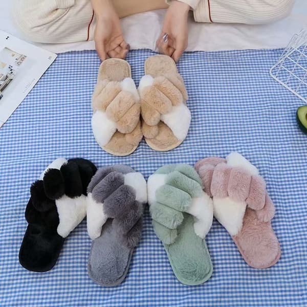 Tofflor, plyschtofflor, storlek 38-39 38-39