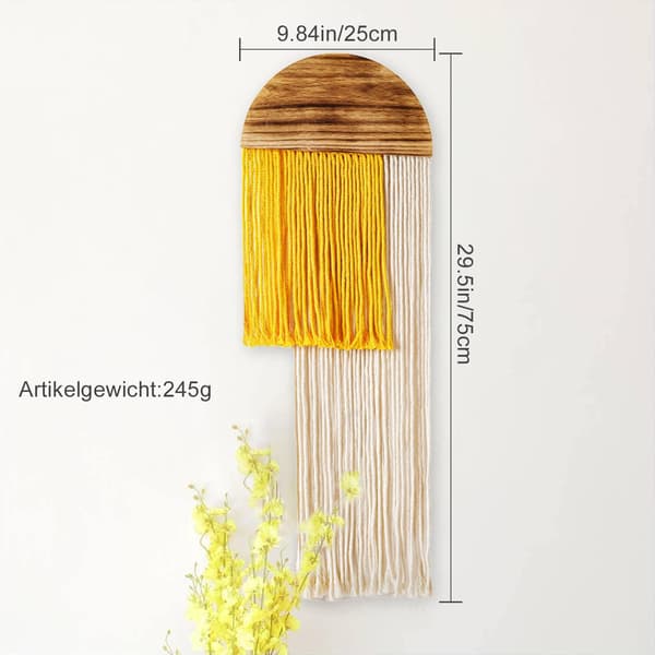 Makramee seinävaate, boheemi sisustus, tyylikäs seinämatto, 75*25cm