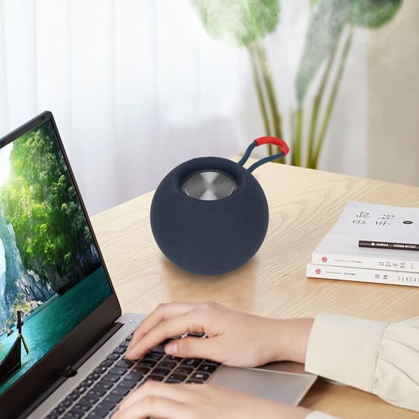 Bærbar høyttaler, Bluetooth-høyttaler kompatibel med telefon/datamaskin (blå) blue