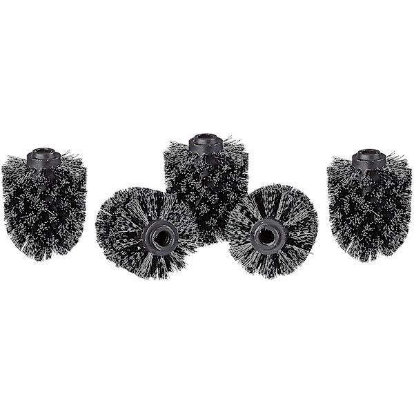 5 st toalettborste ersättningsborstar diameter 8cm black