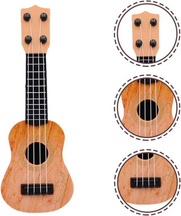 Børns Mini Firestrengs Guitarinstrument (Gul) 1 Stykke Yellow