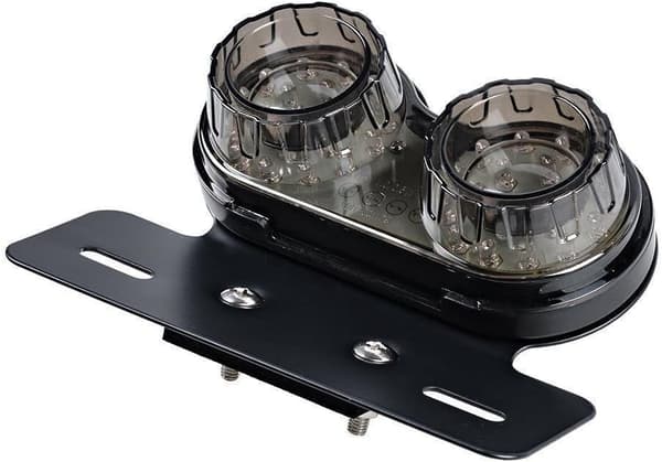 40W Motorcykel LED Baglygte Bremselys Blinklys Nummerpladeholder (Rød)