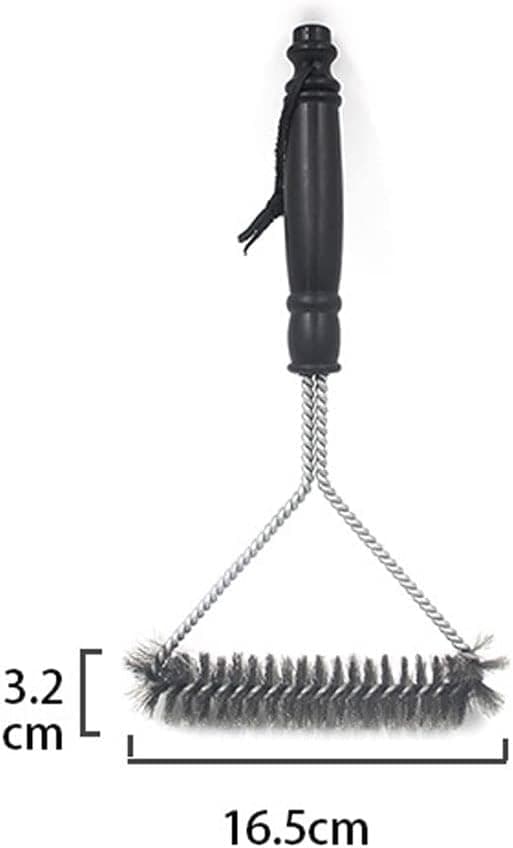 Grillristrensebørste, grillbørste i rustfrit stål, grilltilbehør grillbørste