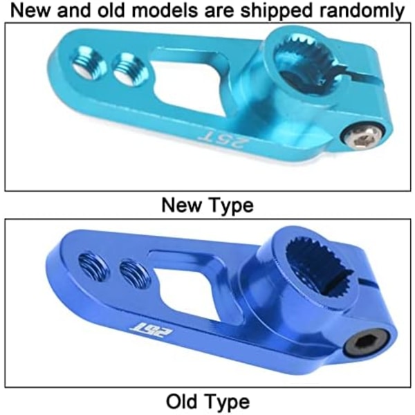 RC Servo Arm, 25T Styrväxel Arm för 1/8 1/10 RC Bil Uppgradering Ersättningstillbehör (blå) Blue
