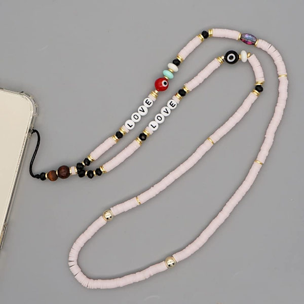 Dam Armband LOVE Letter Färg Mjuk Keramik Telefon Armband 1 Styck color 3