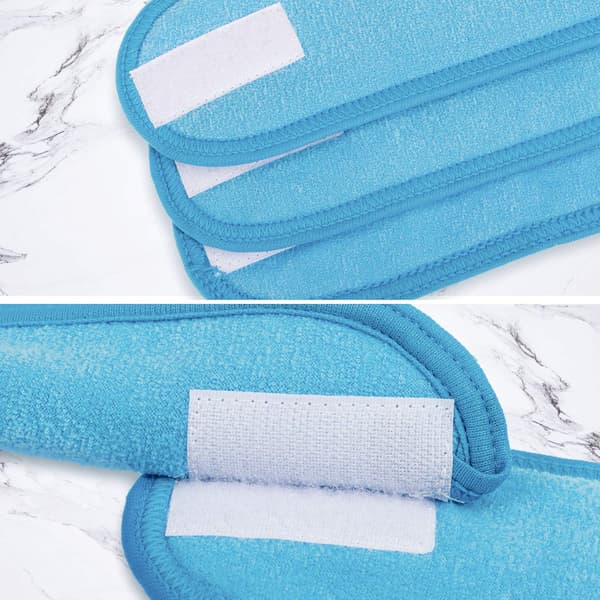 4 stk hårbånd for sminke, justerbart hårbeskyttelsesbånd blue