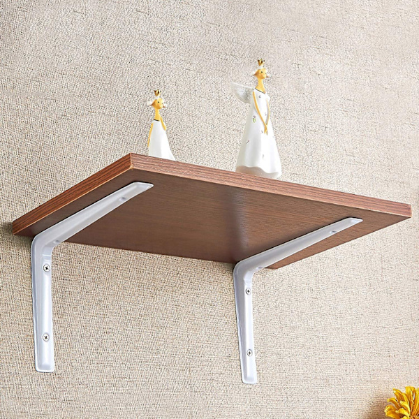4 st väggmonterade hyllor, 320 x 220 mm / 12,6 '' x 8,7 '' Vägg- och väggstöd, för klassisk stilhylla - Vit White