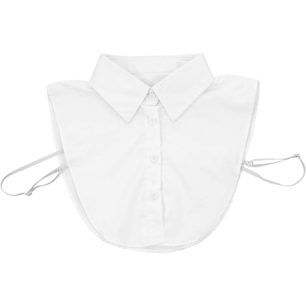 Fake Collar Half Shirts Krage Peter Pan Faux Collar Avtagbar bluskrage（Vit） White