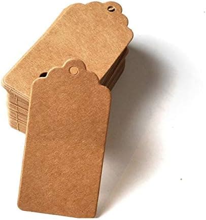 DIY Kraftpapir Hengelapp Melding Kort (4.5x9.5cm) 100 Stykker