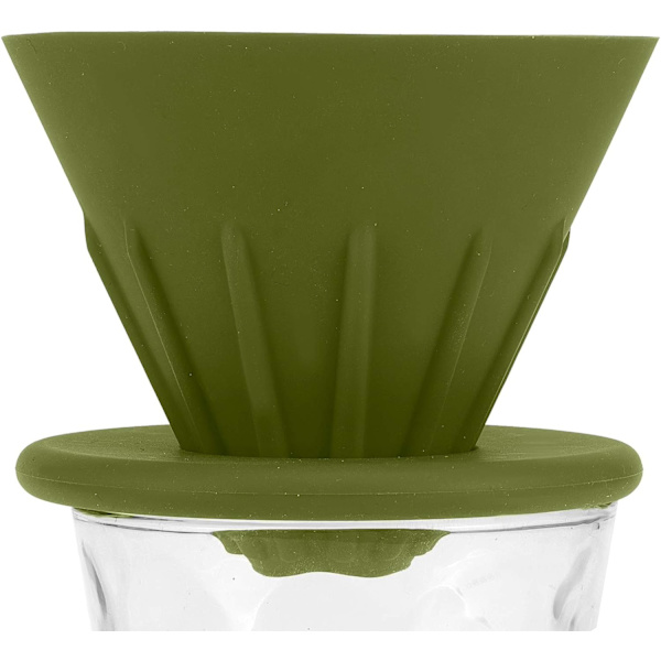 Bärbar Silikon Handbrygg Kaffefilterkopp (Grön) 1 Styck Green