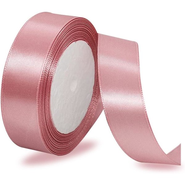 Satinband Röda 20 mm breda, 23 meter presentband för presentinslagning, gör-det-själv hantverk, buketter (bönpastapulver) color 1