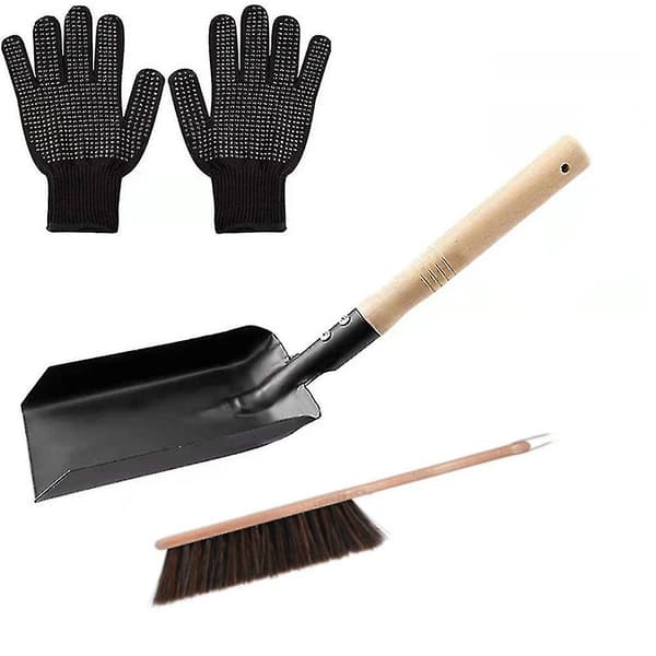 Kolspade och eldstadsborste set, spisspade och borste, eldstad städsats