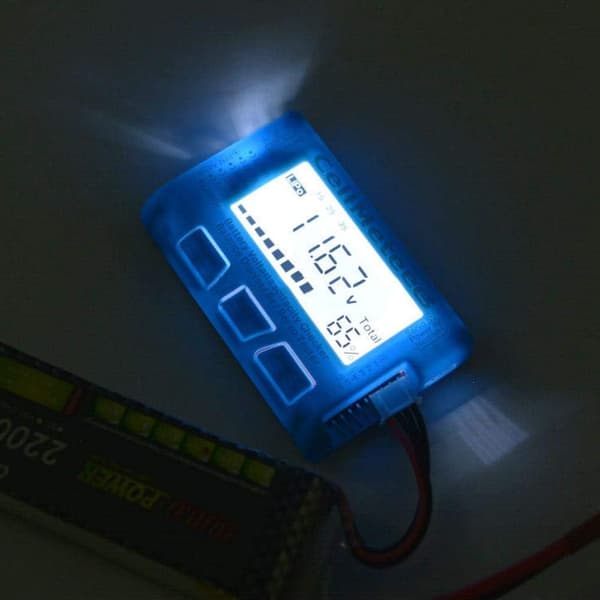 RC 8 Digital Batterikapasitetstester Servotester LCD Bakgrunnsbelysning Li-ion NiMH Nicd