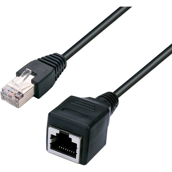 Ethernet-förlängningskabel Nätverkskabel RJ45-förlängningskabel 3FT/1M 2 st 1m