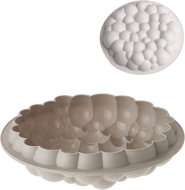 Rund Silikone Multifunktionel Non-Stick Kageform (Hvid)